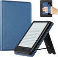CoBak Case for 6 E-Reader - PU Leather Smart Cover with Auto Sleep/Wake &amp Hand Strap not Compatible with Kobo Clara Dark Blue