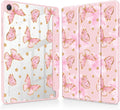 Tuiklol for Samsung Galaxy Tab A9+ Tablet 11” / A9+ Plus 2024 2023Buit-in S-Pen Holder with Clear Protective Cover Transparent Back Shell Auto Wake/Sleep Samsung Tab A9 Plus CoverButterfly Pink