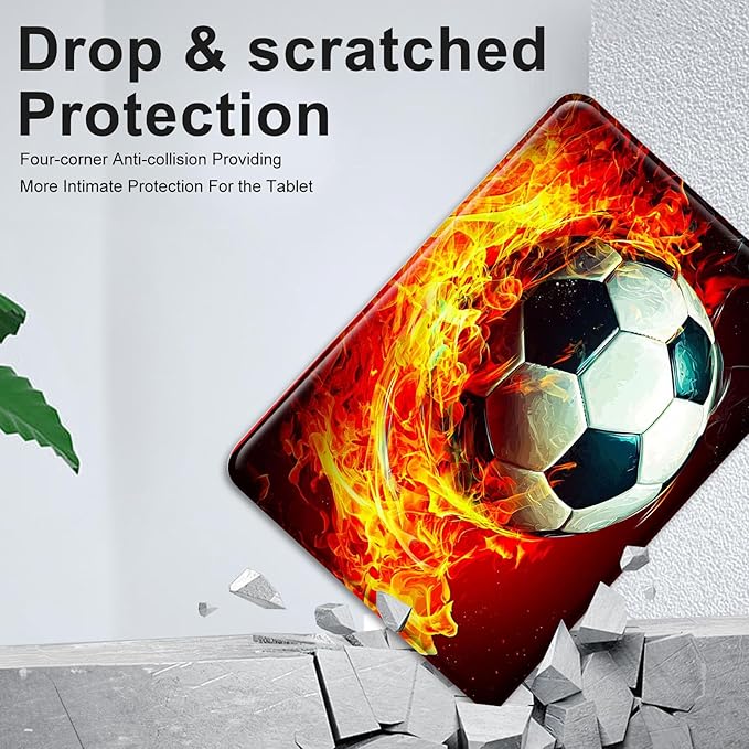 Universal 99.710.110.210.5 Tablet Case Soccer BallProtective Cover Stand Folio Case for 9-10.5 Inch TabletTablet Case Cover for iPad Samsung Other Tablet