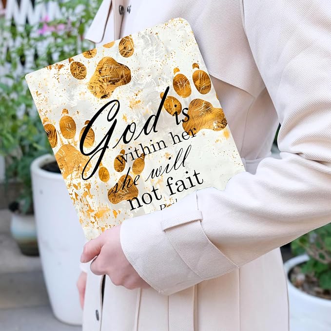 Golden Dog Paw Print Bible