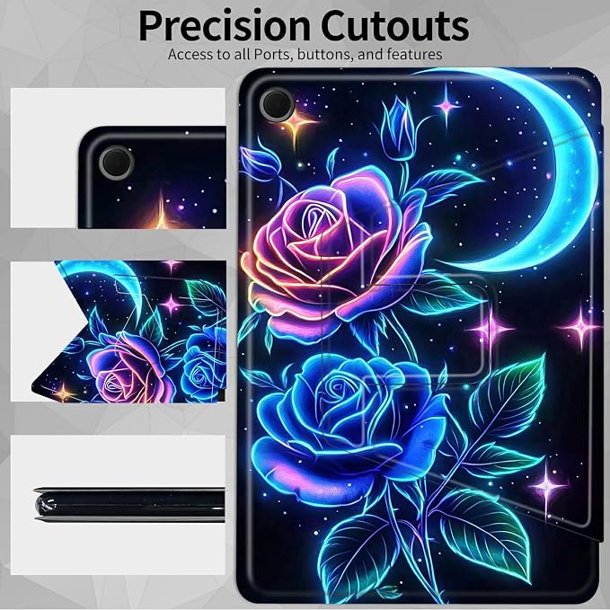 Blue Roses Moon Stars