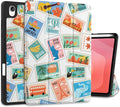 DONGKE Case for Samsung Galaxy Tab S11 5G 11 2025 Model (SM-X730/X736B) Slim Lightweight Trifold Stand Cover with S Pen Holder Auto Sleep/Wake Soft TPU Shockproof Back Post Stamps
