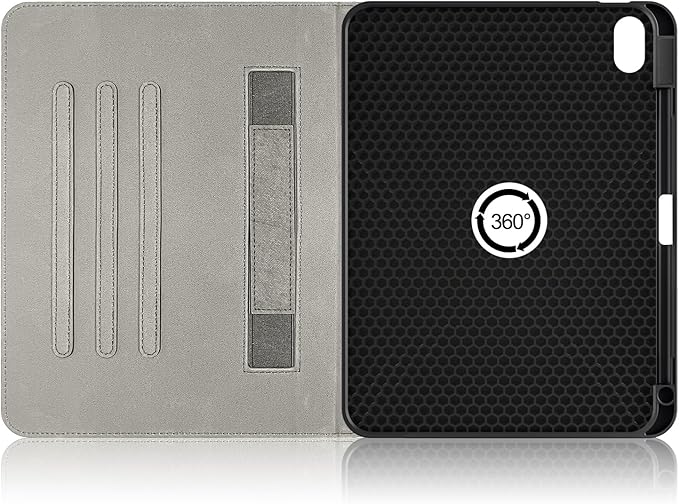 Case for iPad 10th Generation 10.9 inch 2022 with Pencil Holder PU Leather ipad 11th A16 11inch Smart Cover Model: A2696 /A2757 / A2777 Auto Sleep/WakeGray