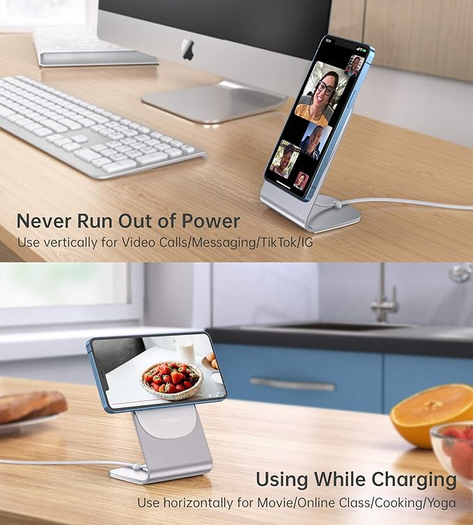 Magnetic Wireless Charger for iPhone 17/16/15/14/13/12 - Mag Charger+20W USB C Adapter Fast Wireless Charging Stand/Pad with 5ft USB-C Cable for iPhone 17/16/15/14/13/12 Airpod-Gift for Men &amp Wo
