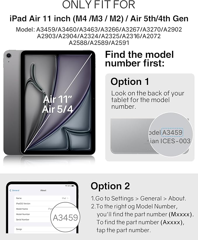 auaua Case for iPad Air 11 Inch M4/M3/M2 (2026/2025/2024) iPad Air 5th/4th Generation (2022/2020) with Pencil Holder Auto Sleep/Wake Adjustable Angle (Green)