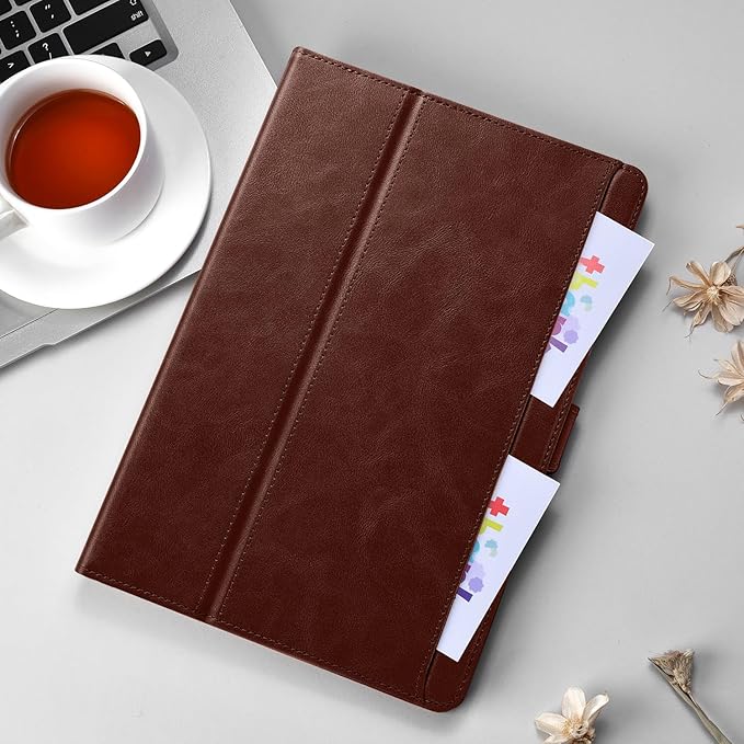 Case for Samsung Galaxy Tab A11+/A11 Plus/A9+ Plus 5G Tablet 11 Inch 2026/2023 (SM-X230/X236/X238/X210/X216/X218u) with PocketMagnetic ClosureMulti Angle CoverAuto Sleep/WakeDark Brown
