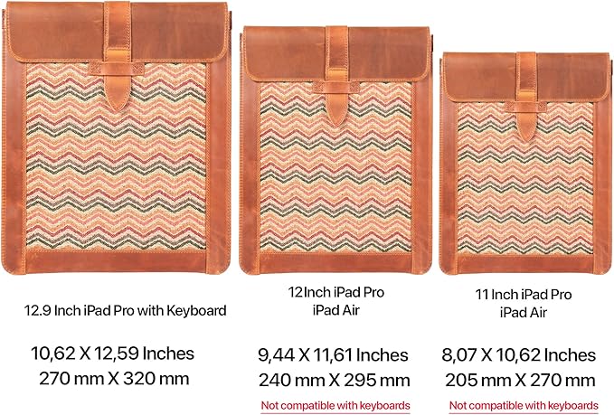 Londo Genuine Leather Sleeve Bag for Keyboard Tablet