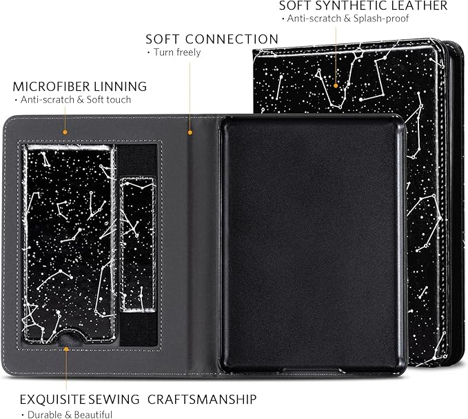 CoBak Case for 6 Tablet Cases (2024 &amp 2022 11th Gen) - PU Leather Smart Cover with Auto Sleep/Wake &amp Hand Strap Premium Protective Case for Tablet Case