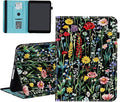 Case for Samsung Galaxy Tab A9+/ A9 Plus 11 2023 (SM-X210/X216/X218)Wallet PU Leather Folio Cover Multi-Angle Stand with Auto Wake/SleepBeautiful Flowers Plants