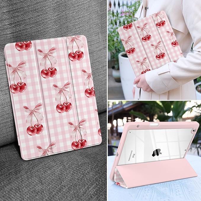 Pink Checkerboard & Cherries