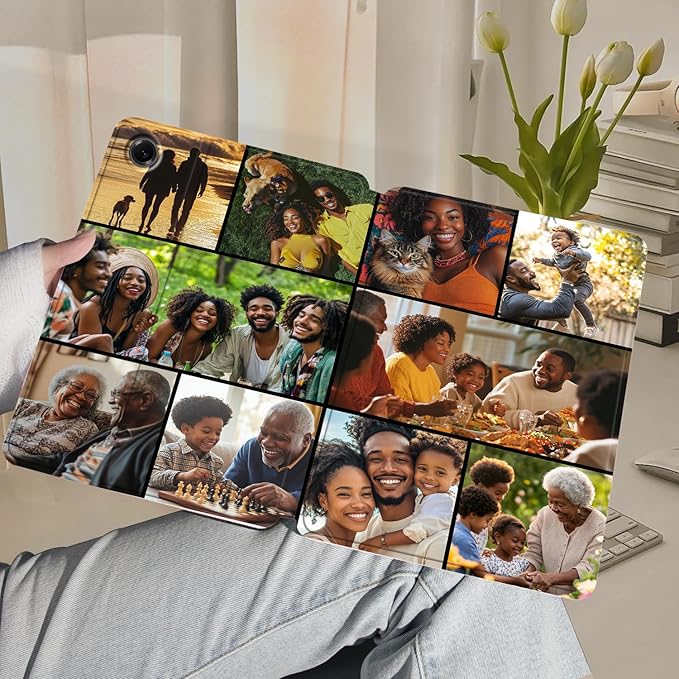 Custom Photo Personalized Flip Case for Samsung Galaxy Tab A11 8.7 inch(2025)Model Code: SM-X133/X135 Samsung Galaxy Tablet Customized Picture Text Leather Stand Cover Protective Case