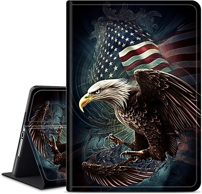 Case for All-New Amazon Fire HD 10 Tablet (13th Generation 2023 Release)Slim PU Leather Smart Cases Covers with Auto Wake/Sleep for Amazon Kindle Fire 10.1 inch TabletFlag Fierce Eagle
