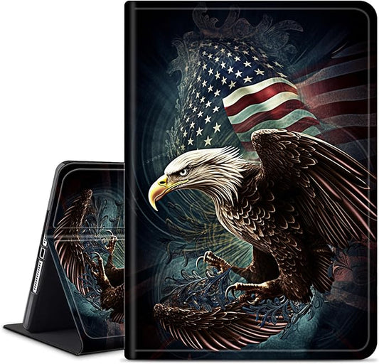 Case for All-New Amazon Fire HD 10 Tablet (13th Generation 2023 Release)Slim PU Leather Smart Cases Covers with Auto Wake/Sleep for Amazon Kindle Fire 10.1 inch TabletFlag Fierce Eagle
