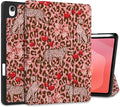 DONGKE Case for Samsung Galaxy Tab S11 5G 11 2025 Model (SM-X730/X736B) Slim Lightweight Trifold Stand Cover with S Pen Holder Auto Sleep/Wake Soft TPU Shockproof Back Cheetah Bow