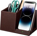 Pen Holder with Wireless Charger Compatible with iPhone 17/16/15/14/13/12/11/8 Series Pencil Holder Phone Stand for Desk Home Office Men Gift Husband Wife Anniversary Dad Birthday Idea Gadget