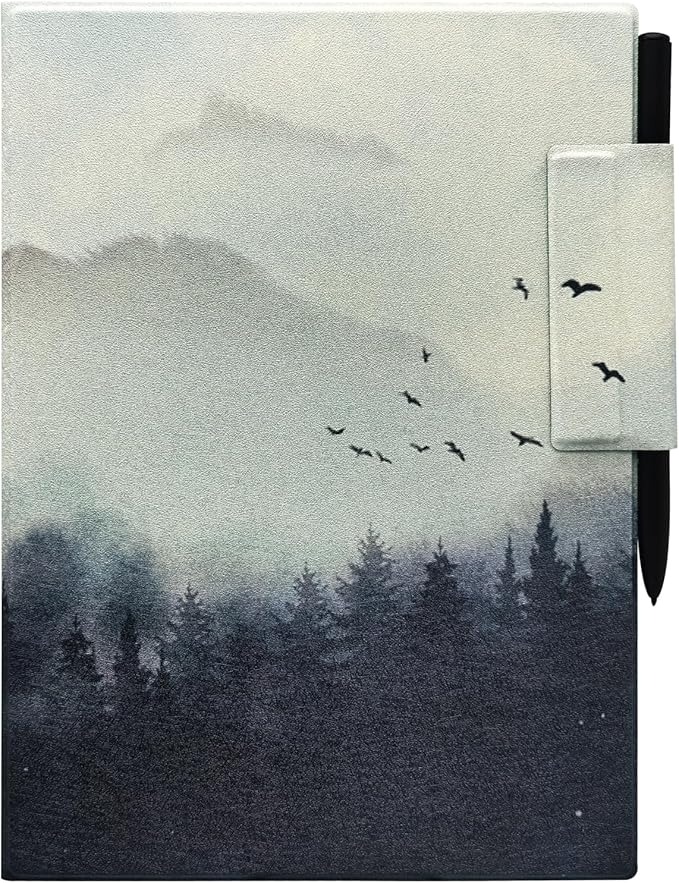 Magnetic Stand Folio Case for iFLYTEK AINOTE 2 10.65 E-Ink Tablet (2025 Released) Ultra-Thin Lightweight Premium PU Leather Cover with Magnetic Pen Buckle &amp Auto Sleep/Wake (Misty Forest)