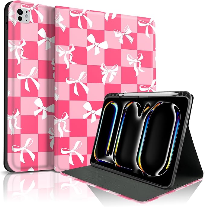 Checkered-White Bow