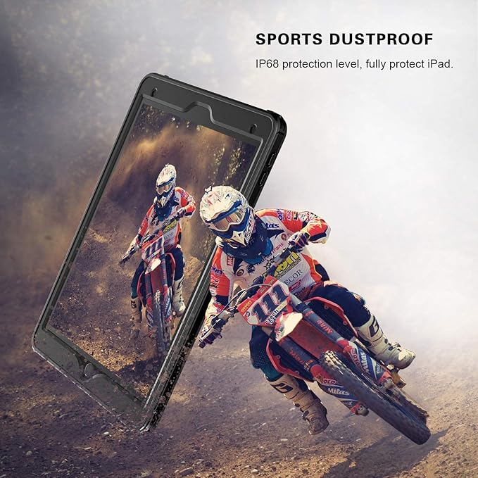 AICase iPad 7th Generation 10.2 9th /8th/7th Generation/iPad 10.2 2021/2020/2019 Waterproof Protective with Built-in Screen Protector Shock-Absorbing Bumper Dustproof Full-Body Case