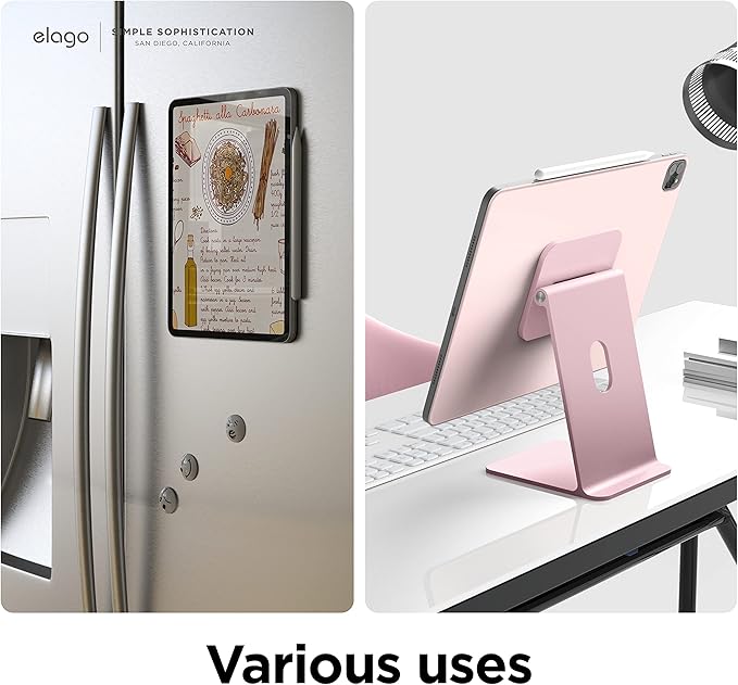 elago Case for iPad Pro 11 inch 4th 3rd 2nd Generation - iPad Case with Magnetic Attachment to Metal Materials Compatible with Apple iPad Pencil and elago’s Pencil case (Sand Pink)