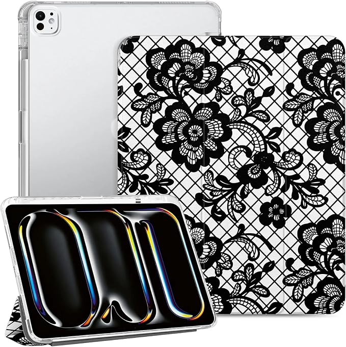 Black lace floral Graphic Aesthetic