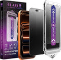 2 Pack Matte Privacy Screen Protector for iPhone 17 Pro Max 6.9 - Anti-Glare Anti-Spy Tempered Glass 9H Scratch Resistant Smooth Responsive Touch &amp Easy Installation