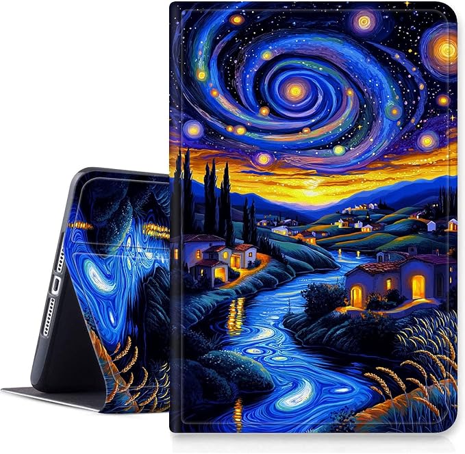 Starry Night Village Field
