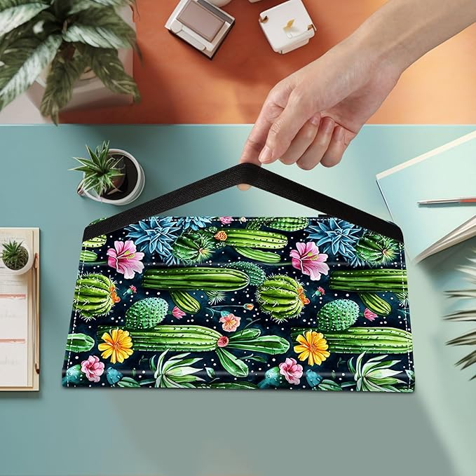 Case for iPad 9th Generation/iPad 8/iPad 7 iPad 10.2 2021 2020 2019/iPad Air 10.5/iPad Pro 10.5Card Slot PU Leather TPU Case Pen Holder Auto Wake SleepCute Cactus