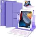 Keyboard Case for iPad 9th/8th/7th Generation 10.2 inch 2021/2020/2019 &amp ipad Pro 10.5-inch &amp ipad Air 3 2019-Backlit Detachable keyboard 360° Rotatable Folio Cover with upper pencil holder-(P