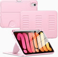 VIKESI Case for iPad iPad mini 7 (A17 Pro) and iPad mini 6Multiple Angles Magnetic Stand CoverShockproof Soft BackPencil Holderand Auto Sleep/WakePink