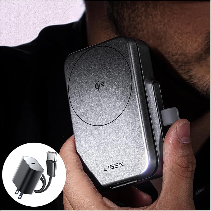 LISEN for iPhone 17 Pro Max 15W magsafe Fast Charger 3-in-1 Charging Station Qi2 Certified Foldable Magsafe Charger Stand for Apple Multiple DevicesWireless NightstandAirPodsApple Watch