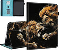 Case for iPad Air 11 Inch M3/M2 (2025/2024) Air 5th/4th 10.9 Inch (2022/2020) Pro 11 4th/3rd/2nd/1stCard Slot PU Leather TPU Case Pen Holder Auto Wake SleepCool Lion