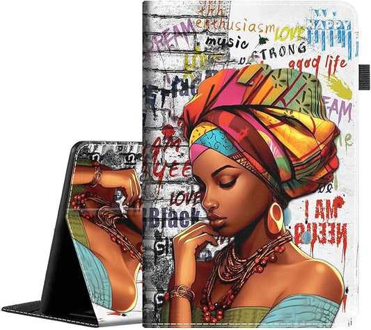Case for All-New Amazon Fire Max 11 Tablet (13th Generation 2023 Release) Multi-Angle Stand Smart Protective Cover with Auto Wake/Sleep African Women