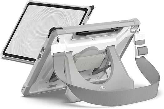 URBAN ARMOR GEAR UAG Designed for Microsoft Surface Pro 1st Edition 12 Case - Rugged Protective Cover with Multi-Angle Kickstand Pen Holder Hand Strap &amp Shoulder Strap Plasma Healthcare White/Gr