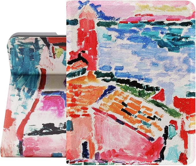 Berkin Arts Compatible with iPad mini 4th/5th Generation (7.9 Inch) Case 2019 2018 2017 2016 2015 Folio Case Premium Leather Cover Fauvism Vibrant Expressive Colorful (View of Collioure by Matisse)