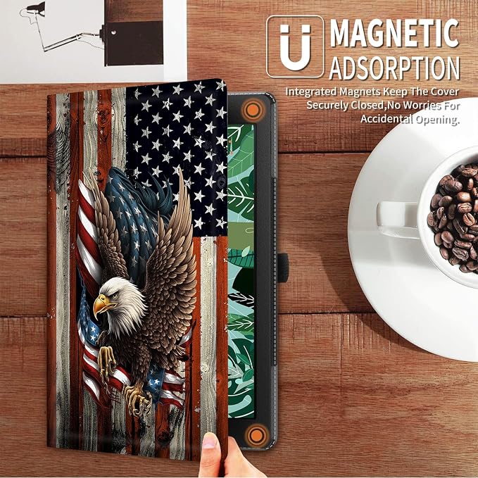 Bald Eagle with Flag