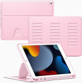 VIKESI Case for iPad 9th / 8th / 7th Generation 10.2 inch (2021/2020/2019 Released)Multiple Angles Magnetic Stand CoverShockproof BackPencil Holderand Auto Sleep/WakePink