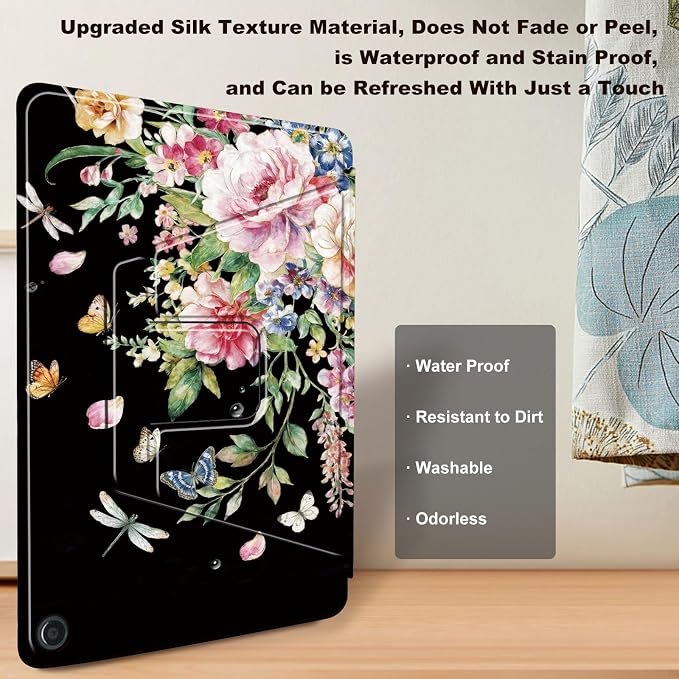 Black Floral Butterfly