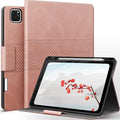 auaua Case for iPad Pro 12.9 6th/5th/4th/3rd Generation 2022/2021/2020/2018 Slim Durable Leather Stand Cover with Pencil Holder Auto Sleep/Wake (Pink)