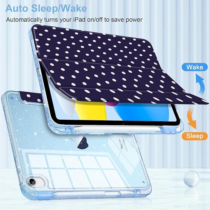 Navy Blue Polka Dot
