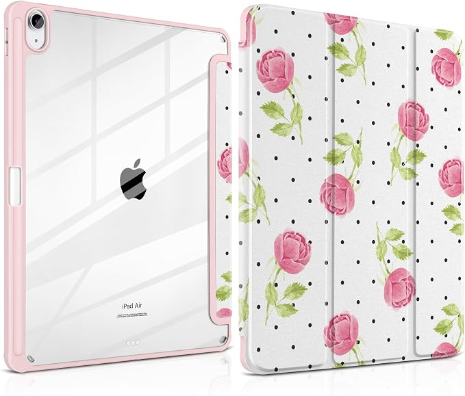 Watercolor Roses & Polka Dots