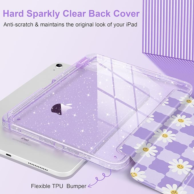 Cool Flower & Purple Checkerboard