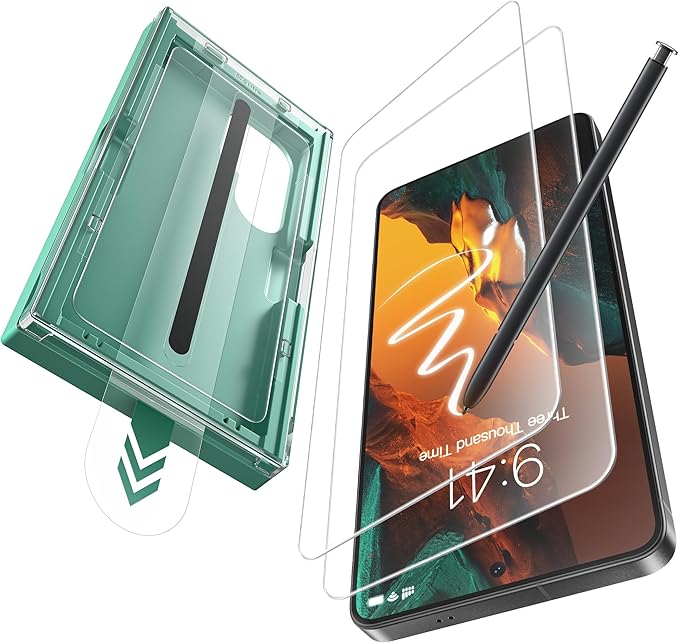 GOLBINBOX 9H+ for Samsung Galaxy S26 Ultra Screen Protector [12FT Military-Grade] Aerospace Glass for S26Ultra Full Coverage Fingerprint Unlock Touch Sensitivity Easy Installation Phone Case Fit-