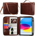E NET-CASE Case for iPad Air 11-inch M4/M3/M2 (2026/2025/2024)/iPad (A16) 11th Gen 11 2025/iPad 10th Gen 10.9 2022/iPad Air 5th/4th Gen (2022/2020) 10.9 Briefcase-Style Stand Cover(Brown)