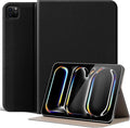 Premium Microfiber Leather Case for iPad Pro 11 Inch (M4/M5) 2024/2025Auto Wake/Sleep Multiple Viewing Angles Shockproof Protective Stand CaseBlack