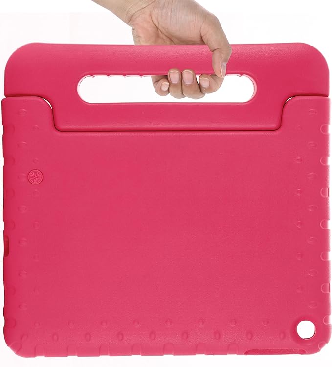 for Google Pixel 10.95 inch 2023 Kids Case Light Weight EVA Full Protection Shockproof Cover Handle Stand Tablet Case CoverRose Red