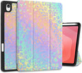 DONGKE Case for Samsung Galaxy Tab S11 5G 11 2025 Model (SM-X730/X736B) Slim Lightweight Trifold Stand Cover with S Pen Holder Auto Sleep/Wake Soft TPU Shockproof Back Colorful Leopard