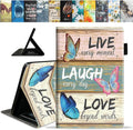 Case for Amazon Kindle Fire HD 8/Fire HD 8 Plus Tablet (12th/10th Generation 2024/2022/2020 Release) Slim PU Leather Stand Cover with Auto Wake/Sleep - Inspirational Quote Live Laugh Love