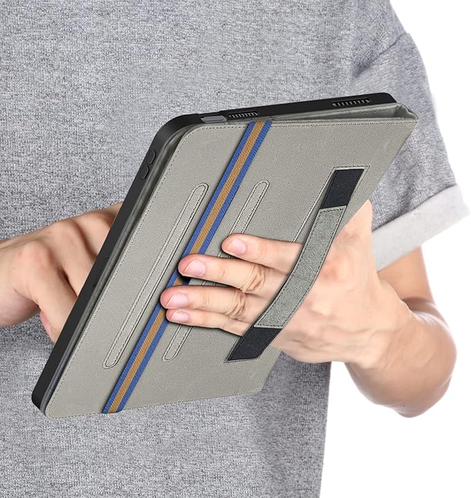 Case for iPad 10th Generation 10.9 inch 2022 with Pencil Holder PU Leather ipad 11th A16 11inch Smart Cover Model: A2696 /A2757 / A2777 Auto Sleep/WakeGray