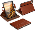 DTTO for iPad Air 11 inch Case M4 / M3 / M2 (2026/2025/2024) iPad Air 5th / 4th Gen (2022/2020) 360 Degree Rotating Premium Leather Folio Stand Cover with Pencil Holder Brown