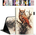Case for All-New Amazon Kindle Fire HD 10 &amp 10 Plus Tablet 10.1 (13th/11th Generation 2023/2021 Release) - PU Leather Folio Case with Smart Auto Wake/Sleep Owl